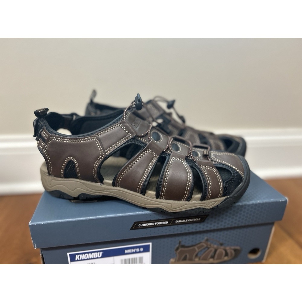 KHOMBU COMFORT Size 9 Brown Fisherman Sandal Shoes Closed Toe